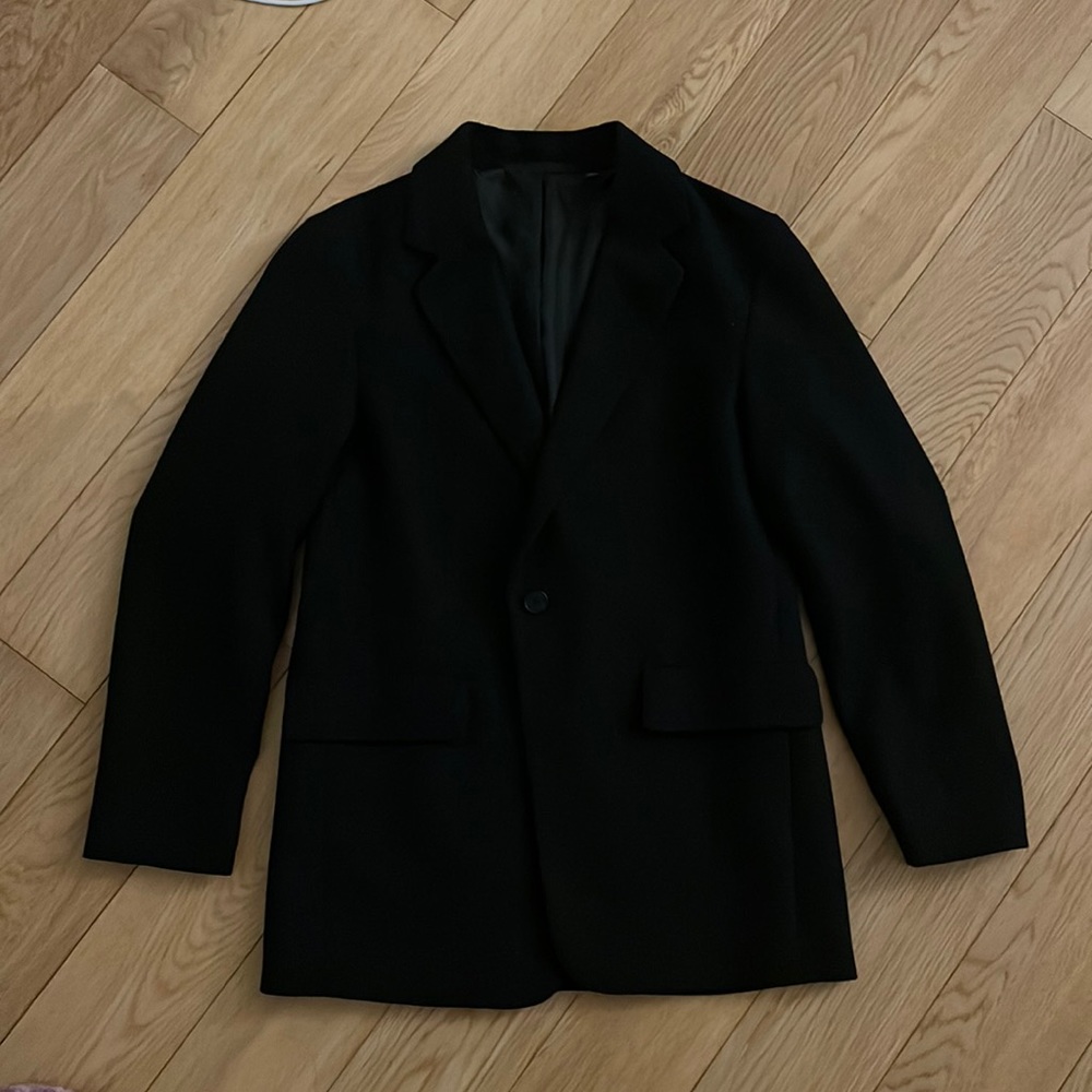 Uniqlo Black Wool Blend Blazer Size S